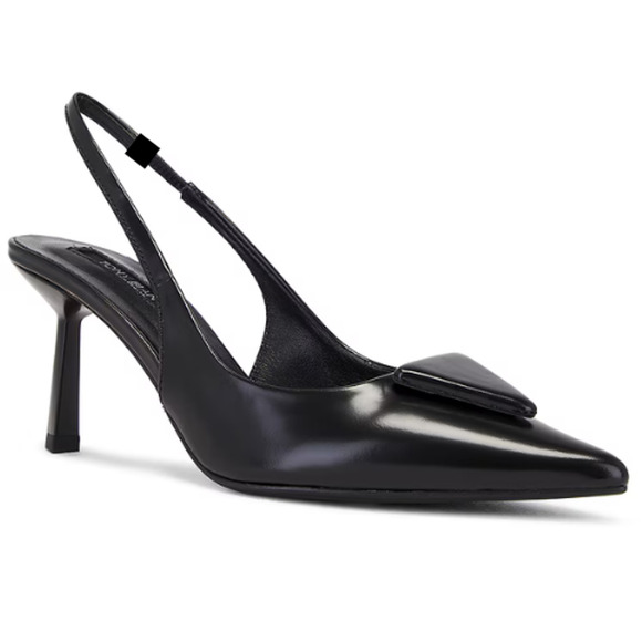 Tony Bianco Bertie Slingback Pump in Black Hi Shine EUC Size 7 - Picture 1 of 12
